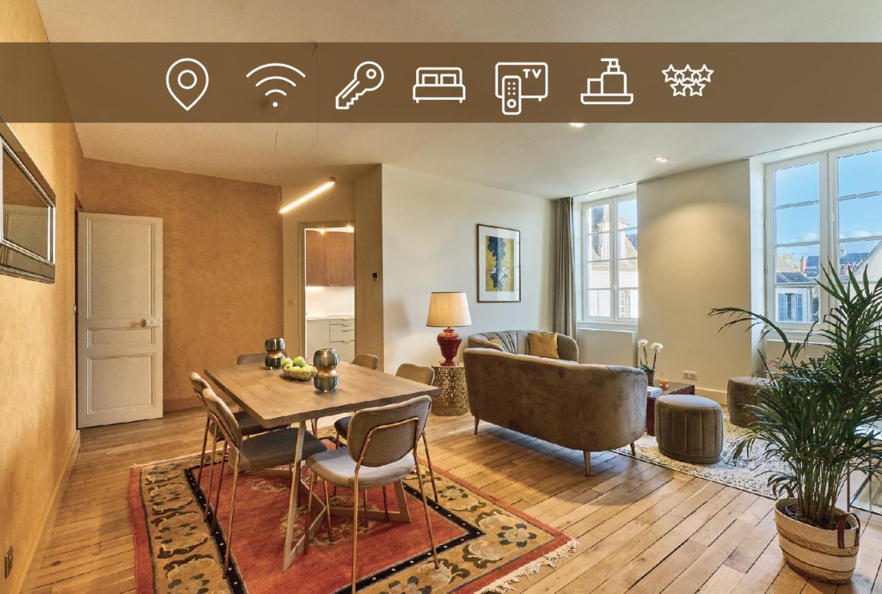 Appartement Montagnon - Les Suites Du Palais - Classe 4 Etoiles, Parking Prive, Vue Cathedrale, 3 Chambres, Primo C0Nciergerie Невер Екстер'єр фото